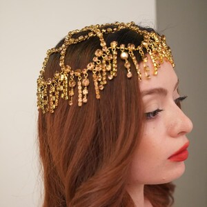 Cleopatra-Inspired Bridal Crown, Elegant Henna Headband, Luxurious Wedding Hair Accessory, Perfect for Bridal Shower Gift