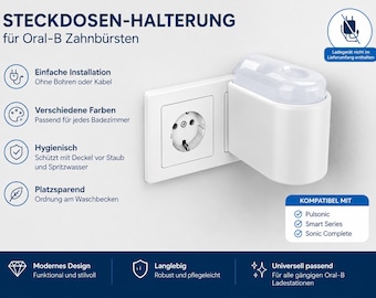 電動歯ブラシ用ソケットホルダー - Oral-B Pulsonic、Pulsonic SmartSeries、Sonic Completeに対応