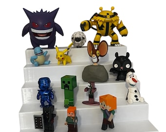 Collectible figures grandstand stairs / sales display display for various figures such as Tonies Lego Playmobil Pokemon model cars and much more.
