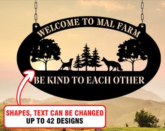 Custom Your Metal Farm Sign, Custom Farmhouse Metal Sign, Ranch Sign, Farmhouse Decor, Farmer Gift, Farm Gate Sign, Outdoor Decor