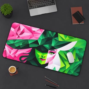 Wicked Schreibtischmatte, Broadway Musical Thema, Schreibtischunterlage, Bürodeko, Mausunterlage, Schreibtischzubehör