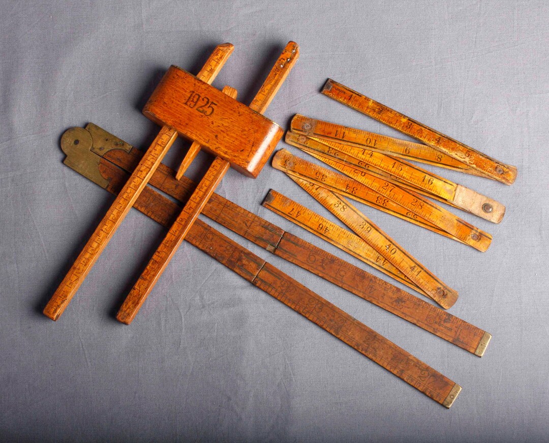 The First Origami Ruler Slitting Gauge Date 1925 & Folding Rulers - Etsy