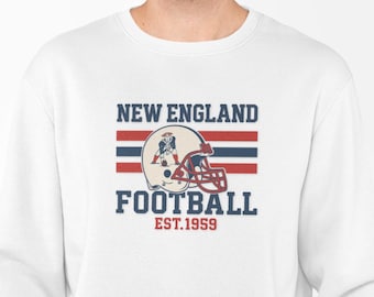 New England Football Sweatshirt Vintage | Retro Crewneck | Unisex Patriots Gift | Game Day Apparel