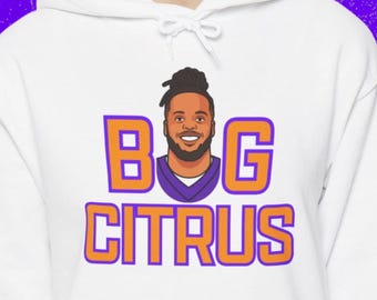Big Citrus, Dominique Orange Hoodie, Minnesota Football, Vikings Player Sweatshirt