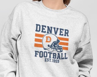 Denver Football Vintage Sweatshirt | Retro Crewneck | Unisex Broncos Gift | Game Day Apparel