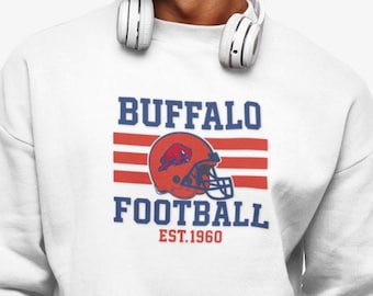 Buffalo Football Sweatshirt Vintage | Retro Crewneck | Unisex Bills Gift | Game Day Apparel