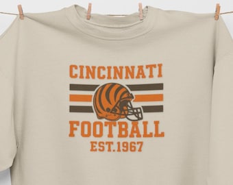 Cincinnati Football Sweatshirt Vintage | Retro Crewneck | Unisex Bengals Gift | Game Day Apparel