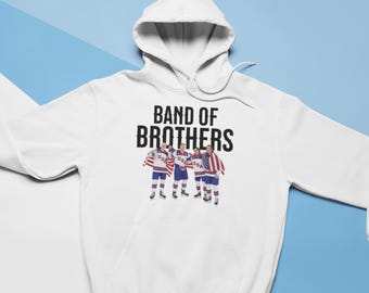 Team USA Olympic Hockey Spirit Hoodie - Jack Hughes, Quinn Hughes, Matthew Tkachuk, Brady Tkachuk Fan Apparel