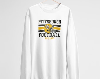 Steelers Football Sweatshirt Vintage | Retro Crewneck | Steelers Gift | Game Day Apparel