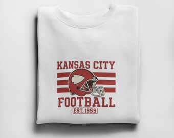 Kansas City Football Retro Crewneck Sweatshirt | Vintage NFL Team Logo