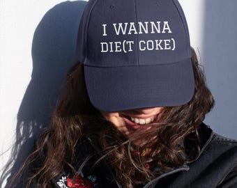 Embroidered Diet Coke Dad Hat, Funny Summer Baseball Cap