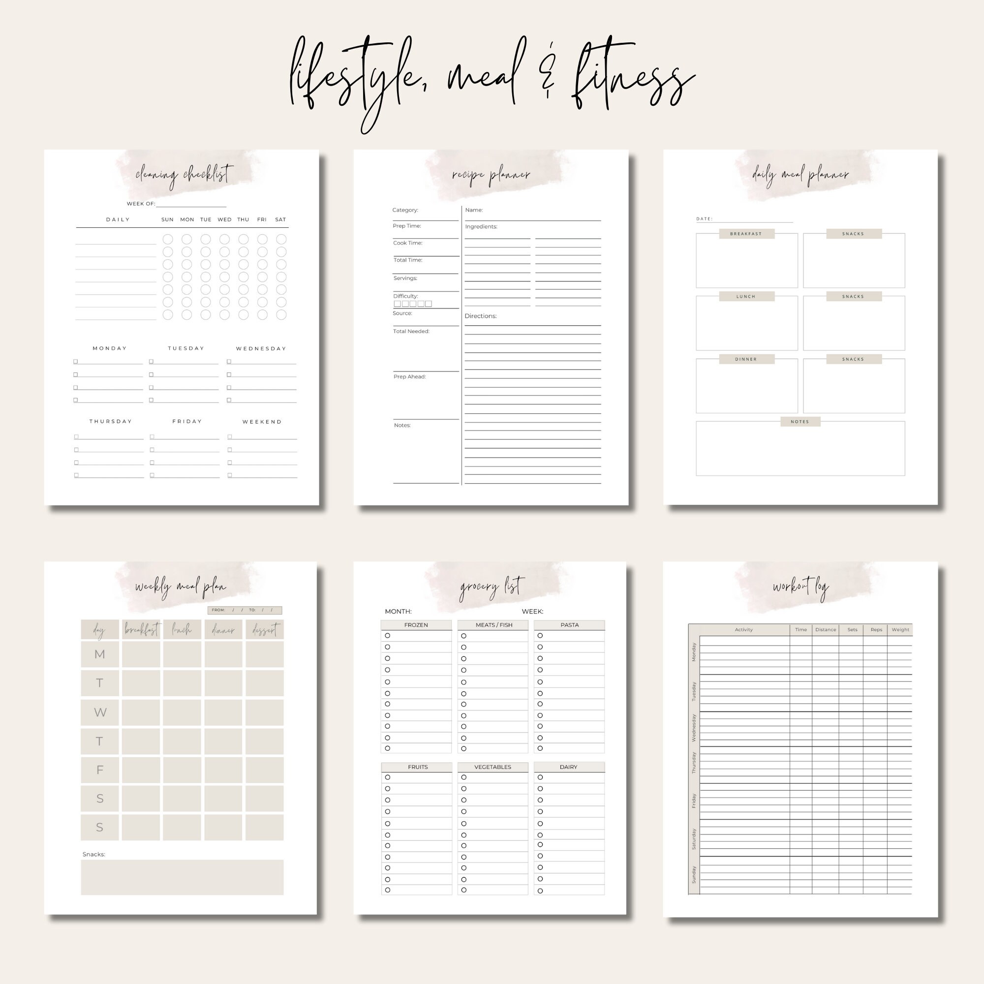 Printable Life Planner Minimalist Planner Planner Printable Bundle ...