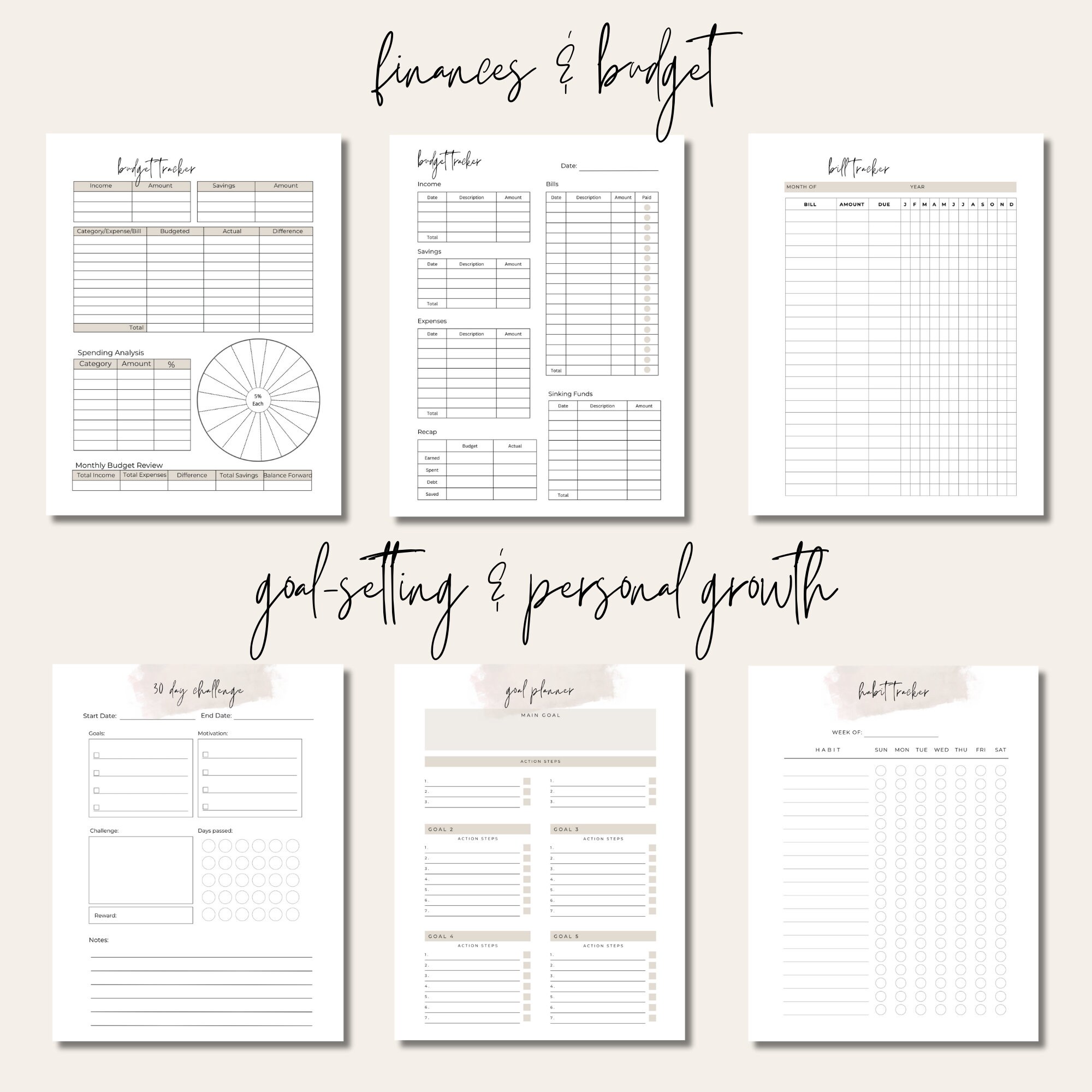 Printable Life Planner Minimalist Planner Planner Printable Bundle ...