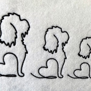 Doodle embroidery file, dog embroidery file