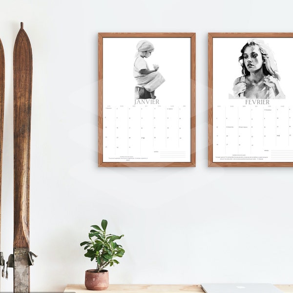 Calendrier Artistique mural grand format (A3) 12 mois