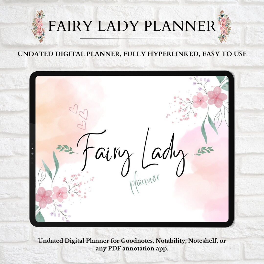 Undated Digital Planner, Goodnotes Planner, iPad & Android Planner ...