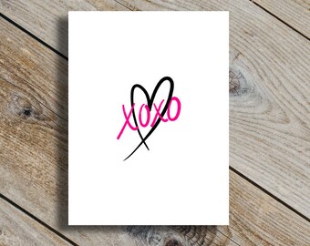 Xoxo Heart Valentines day Themed Sticker