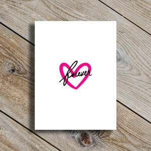 Voor altijd hart Valentijnsdag thema sticker