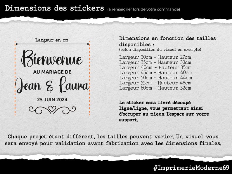 Sticker panneau bienvenue mariage, Pancartes, Affiche, adhésifs vinyls, baptême, anniversaire, bohème, champêtre, cadeau, original image 4