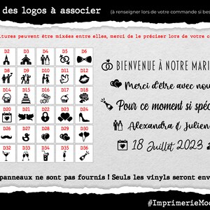 Sticker pour palette programme mariage, Pancartes, affiche, Baptême, evjf, bohême, champêtre, étiquettes image 4