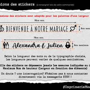 Sticker pour palette programme mariage, Pancartes, affiche, Baptême, evjf, bohême, champêtre, étiquettes image 5