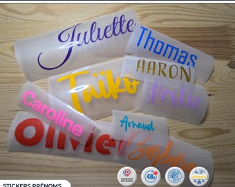 Personalized Name Sticker | Custom Name Decal | Vinyl Sticker for Wedding, Baptism, Birthday | Handmade in France