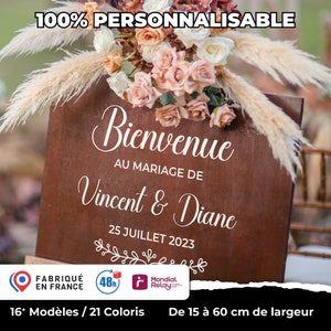 Autocollants mariage personnalisés – Stickers déco panneau de bienvenue – Mariage élégant