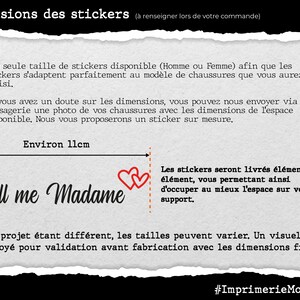 Stickers pour baskets personnalisées Mariage Mariée Marié, Anniversaire, Baptême, evjf, bohème, champêtre image 6