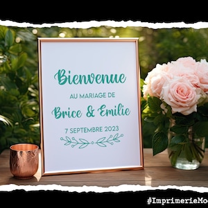 Sticker panneau bienvenue mariage, Pancartes, Affiche, adhésifs vinyls, baptême, anniversaire, bohème, champêtre, cadeau, original image 8