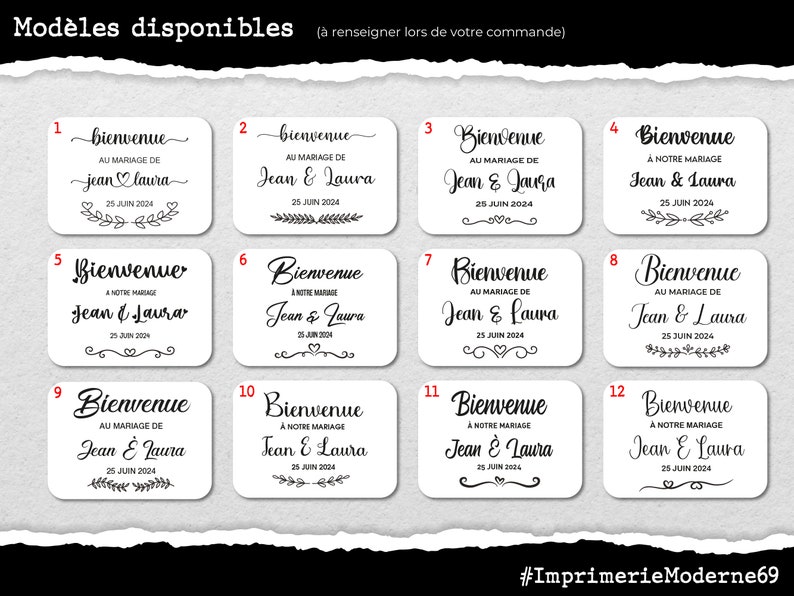 Sticker panneau bienvenue mariage, Pancartes, Affiche, adhésifs vinyls, baptême, anniversaire, bohème, champêtre, cadeau, original image 2