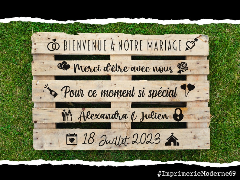 Sticker pour palette programme mariage, Pancartes, affiche, Baptême, evjf, bohême, champêtre, étiquettes image 9