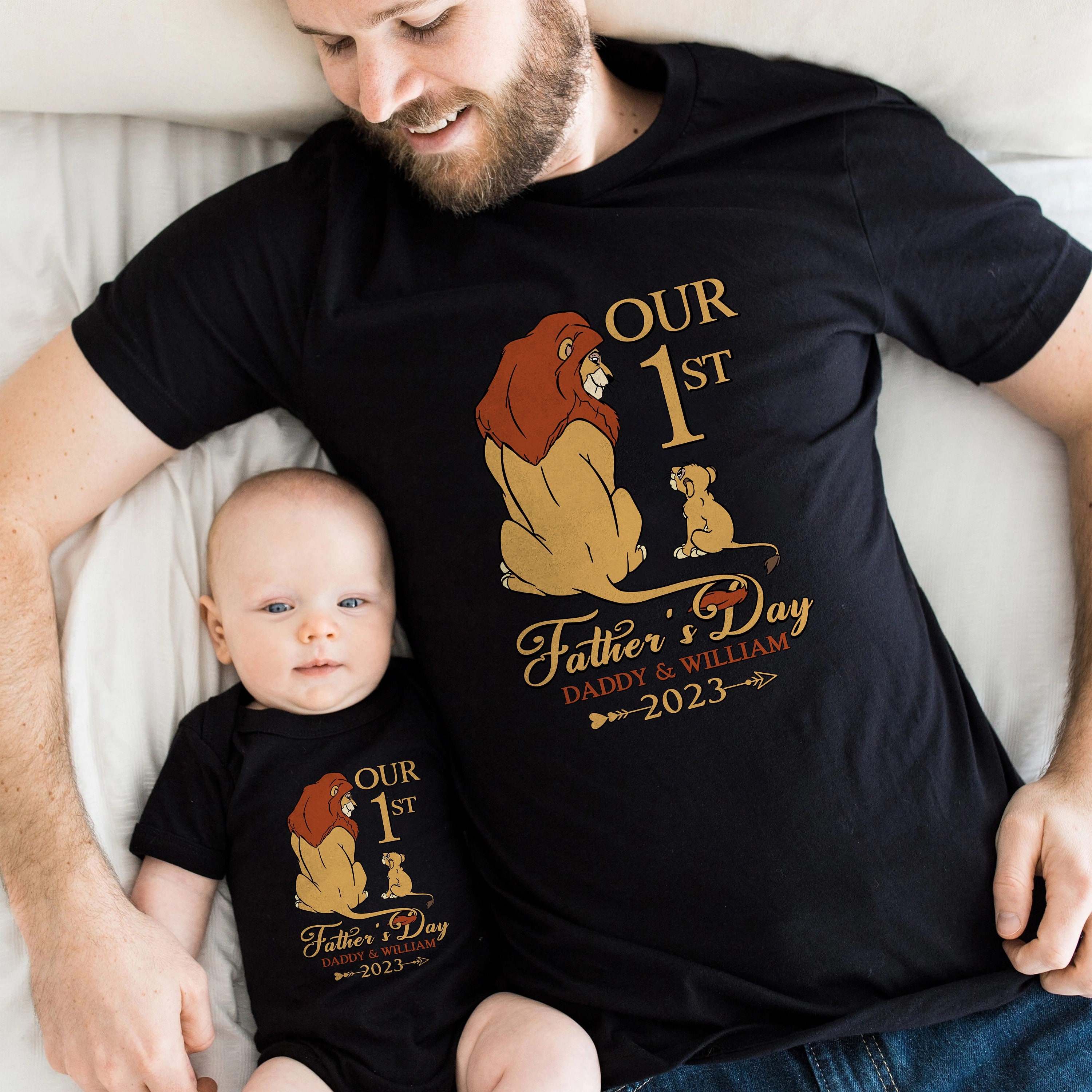Personalized Our First Father's Day Shirt, Our First Fathers Day Matching, First Fathers Day, Father's Day Gift