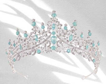 tiara nupcial, tiara princesa, tiara de boda, tiara reina, tiara de pedrería, tiara Bridgerton, tiara de graduación, regalo