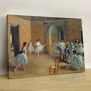 Edgar Degas Dance Foyer at Opera 1872, Impressionist Ballerina Portrait Painting, Ballet Dance Print, Printable Wall Art, Digital Download,