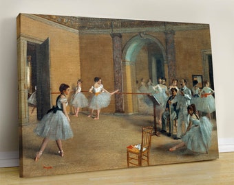 Degas Ballet Painting: Impressionist Ballerinas, Opera Foyer Art Print