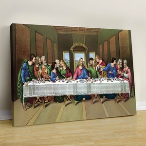 Pinturas em tela de Leonardo Da Vinci, a Última Ceia da Arte Famosa na Parede, Pôsteres e Impressões, Fotos para Decoração de Sala de Estar, Milão, L'Ultima Cena