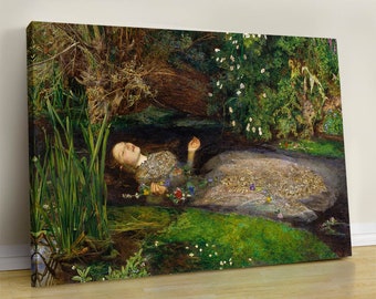オフィーリアの絵画版画：ジョン・エヴァレット・ミレー、ラファエル前