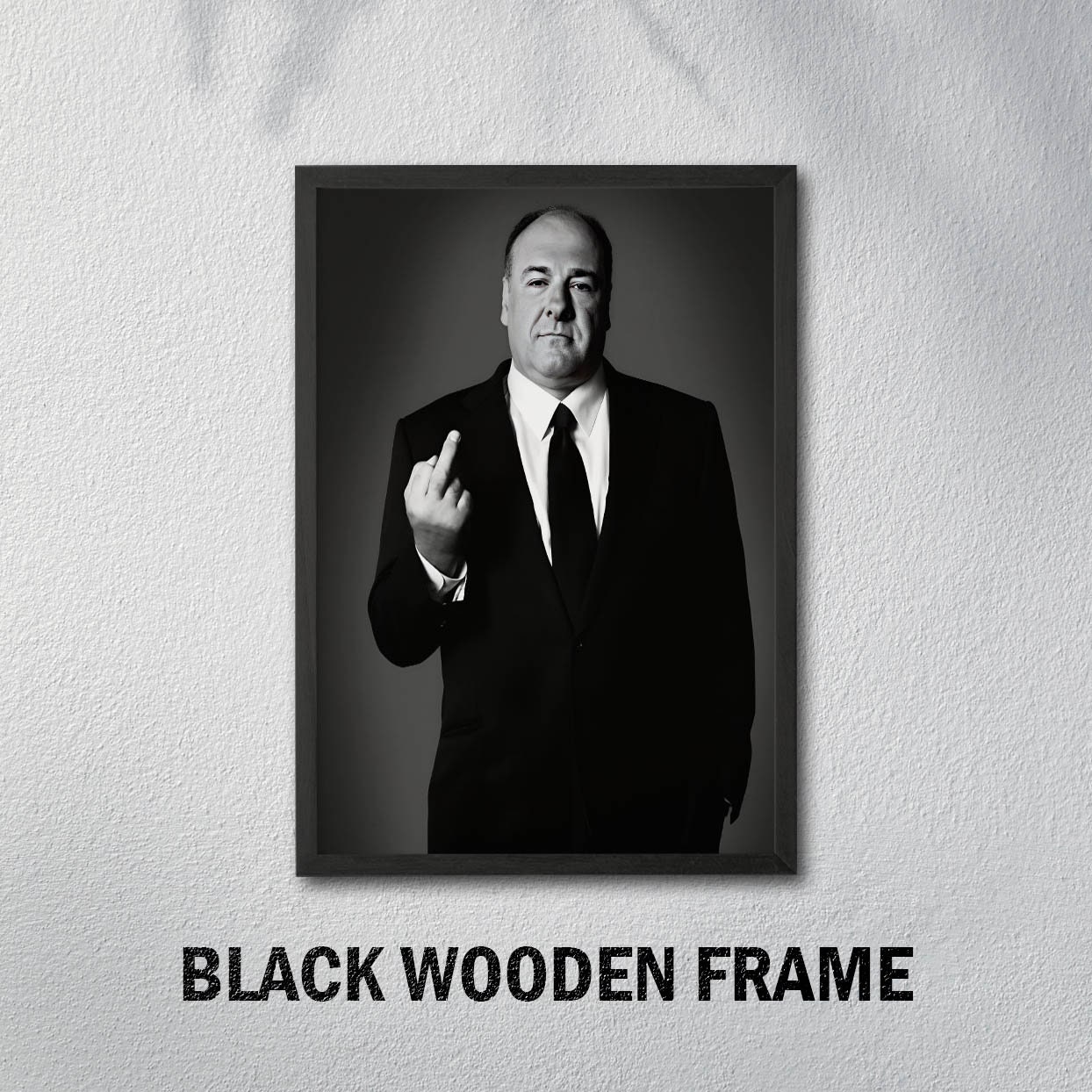 Tony Soprano Middle Finger Poster, James Gandolfini's Timeless Portrait