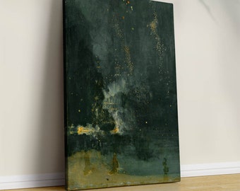 Whistler Nocturne Druck: Abstrakte fallende Rakete Wandkunst