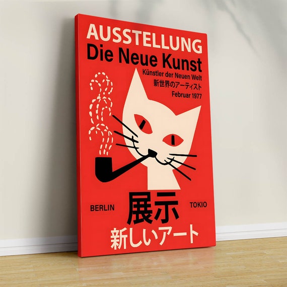 Berlin Tokyo Art Exhibition Poster: Striking Design, Vibrant Colors