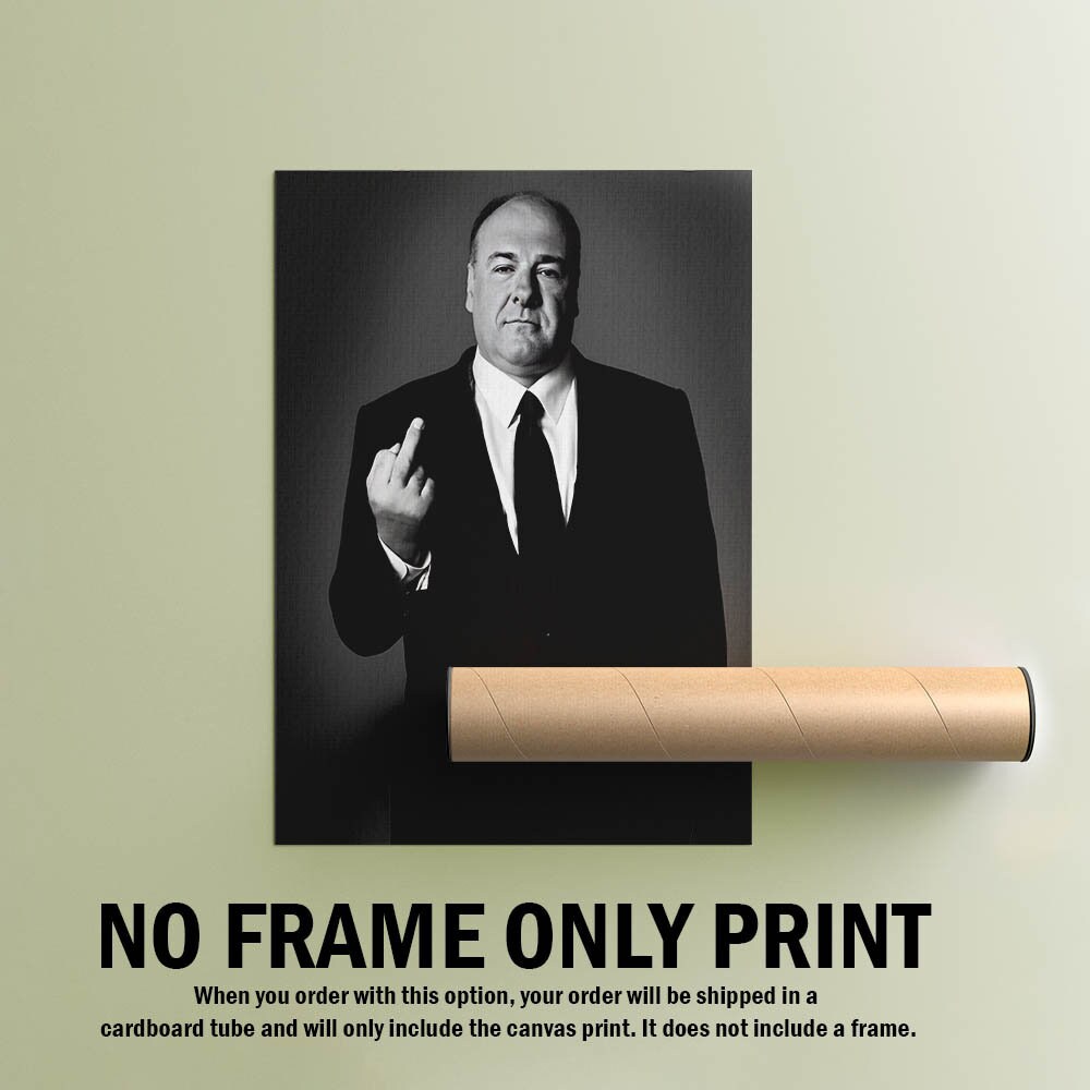 Tony Soprano Middle Finger Poster, James Gandolfini's Timeless Portrait