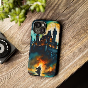 Dark Wizard Castle Phone Case: Protective Fantasy Art