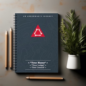 Personalized Vigil Honor 6"x8" Spiral Notebook, Ruled Line, OA Journal, Lodge Advisor Gift, Chapter Advisor, Arrowman Notebook