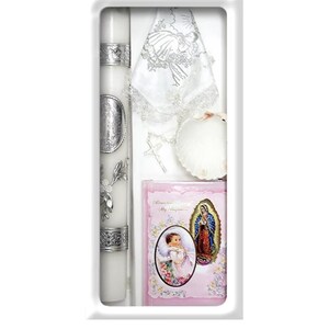Baptism Candle Set for Boys Girls - Baptism Set Catholic with Candle - Velas para Bautizo de Niño Set Niña