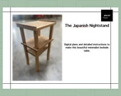 DIY Nightstand Build Plan | Japandi bedside table Woodworking Plan | PDF furniture Carpentry Plans | minimalist Japanese style side table