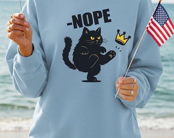 No Kings in America tee Meme shirt Funny cat shirt black cat tshirt Political Protest Shirts Anti Trump Nope Kings Tee Resist liberal shirt
