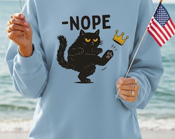 No Kings in America tee Meme shirt Funny cat shirt black cat tshirt Political Protest Shirts Anti Trump Nope Kings Tee Resist liberal shirt