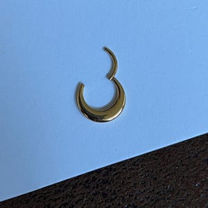 Nose ring hoop 16G Silver Gold nose ring TITANIUM Thick Septum Ring Moon ring Septum Hoop Septum Clicker Gold Cartilage hoop Septum jewelry
