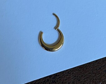 Nose ring hoop 16G Silver Gold nose ring TITANIUM Thick Septum Ring Moon ring Septum Hoop Septum Clicker Gold Cartilage hoop Septum jewelry