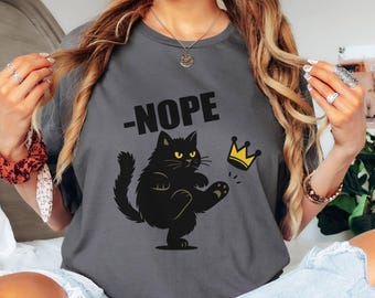 No Kings in America tee Meme shirt Funny cat shirt black cat tshirt Political Protest Shirts Anti Trump Nope Kings Tee Resist liberal shirt